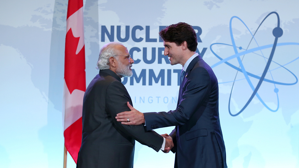 Le premier ministre Justin Trudeau rencontre le premier ministre de l’Inde Narendra Modi