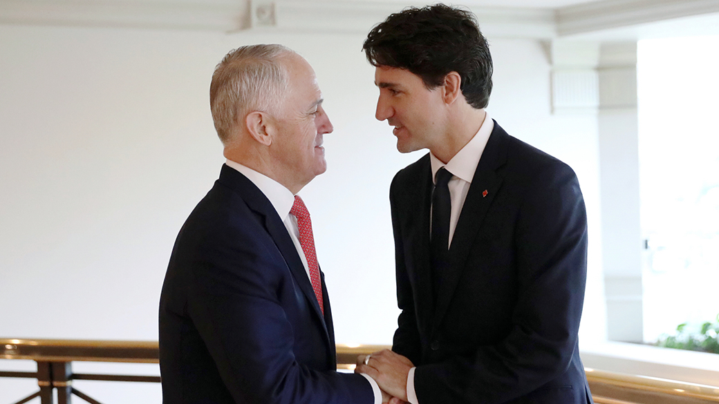 Le premier ministre Justin Trudeau rencontre le premier ministre de l’Australie, Malcolm Turnbull