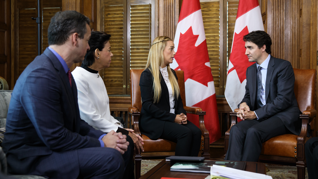 Le premier ministre Justin Trudeau rencontre Lilian Tintori, militante vénézuélienne pour les droits de la personne