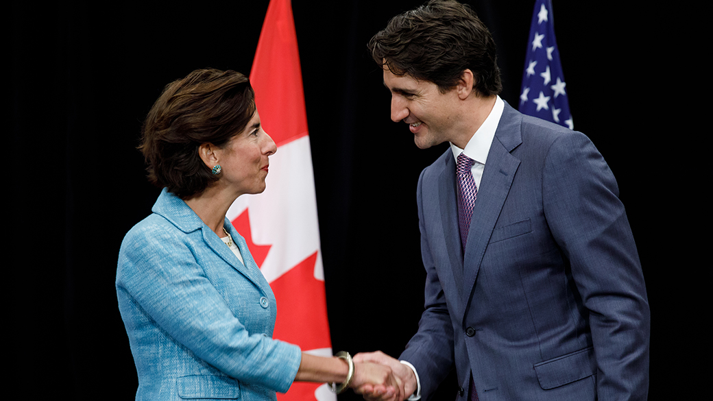 Prime Minister Justin Trudeau meets with Governor of Rhode Island Gina Raimondo