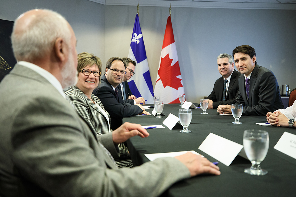 Prime Minister Justin Trudeau Meets With Representatives Of The Union