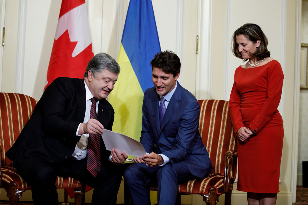 Prime Minister Justin Trudeau And Minister Chrystia Freeland Meet With