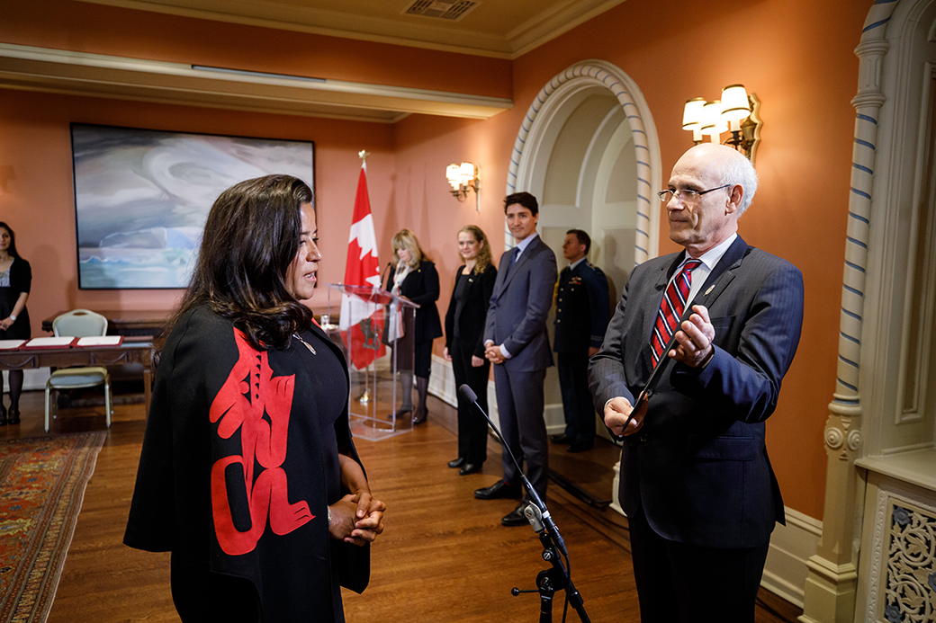 Prime Minister Trudeau And Ministers Take Part In A Swearing-in ...