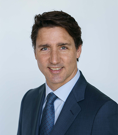 Portrait officiel du premier ministre Justin Trudeau.