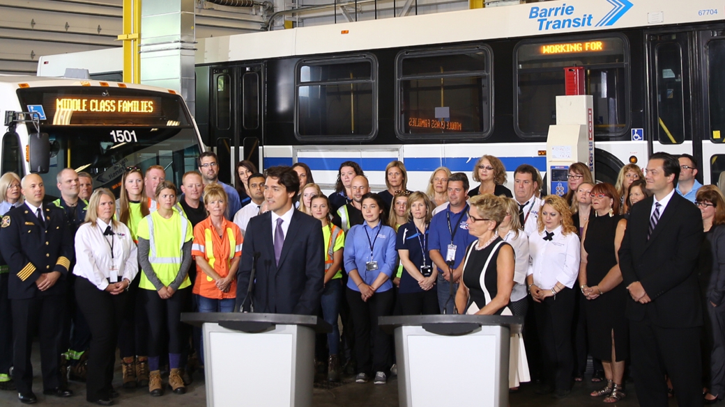 The Prime Minister of Canada and the Premier of Ontario announce agreement under new federal infrastructure funding program