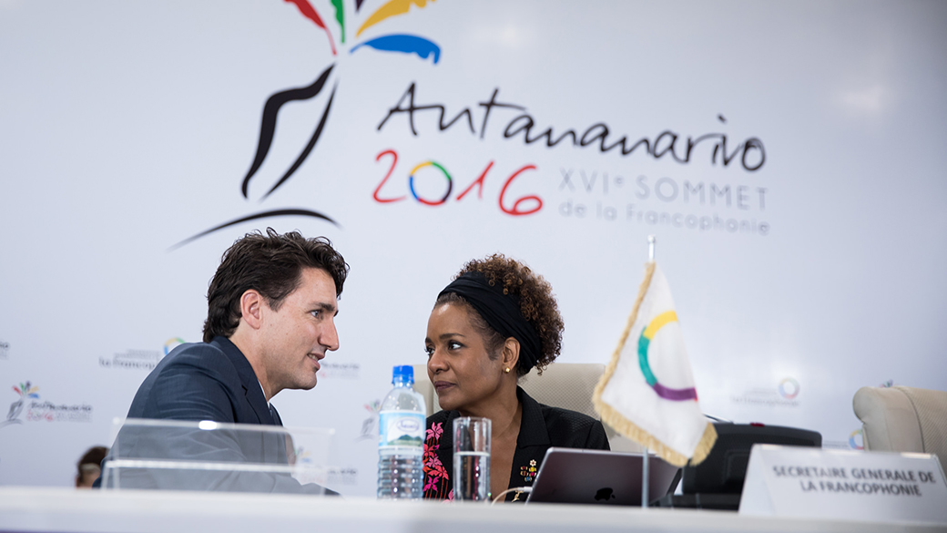 Le premier ministre Justin Trudeau rencontre Michaëlle Jean, secrétaire générale de la Francophonie