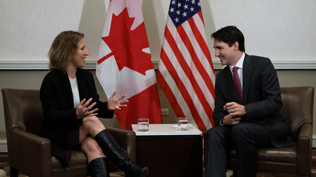 Prime Minister Justin Trudeau meets with YouTube CEO Susan Wojcicki