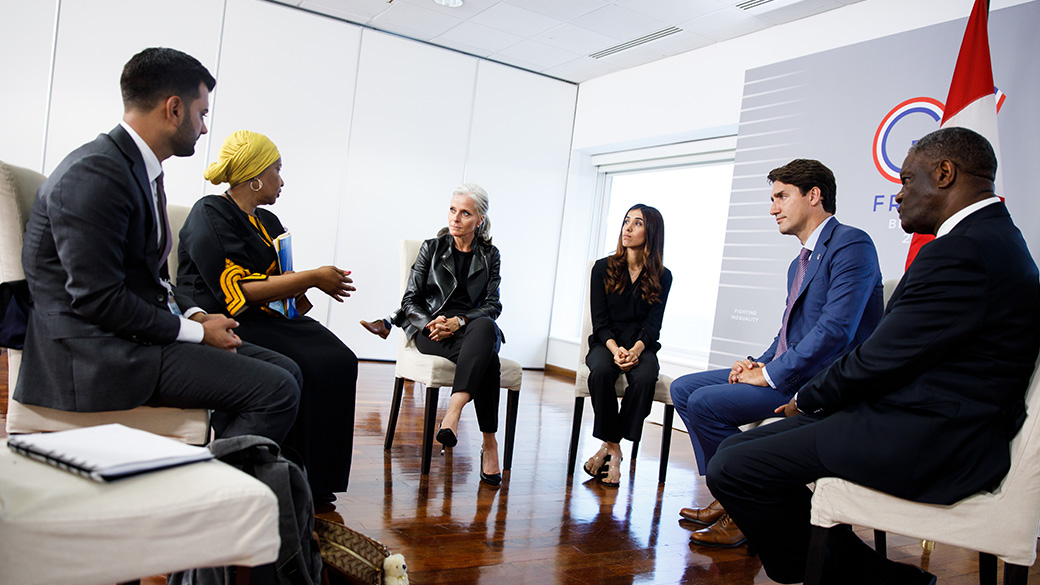 Prime Minister Justin Trudeau meets with G7 Gender Equality Advisory Council Representatives