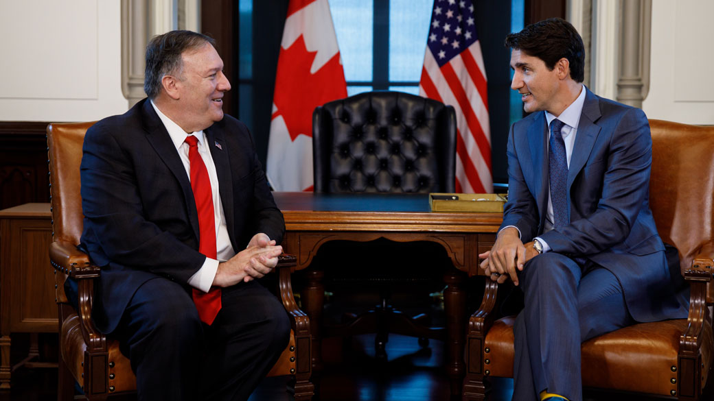 PM Trudeau meets with Secretary of State Pompeo