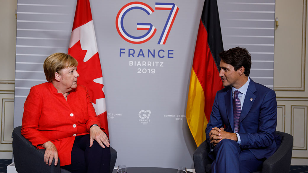 Prime Minister Justin Trudeau meets with Chancellor Angela Merkel of Germany