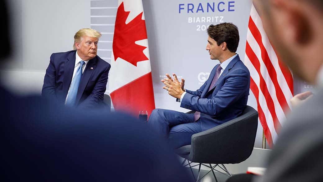 Prime Minister Justin Trudeau meets with United States President Donald Trump