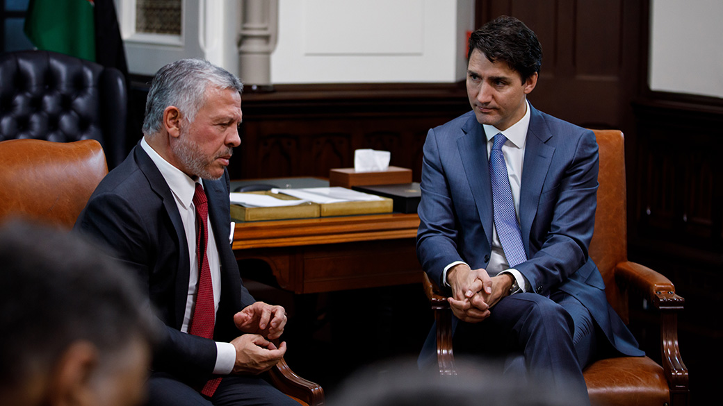 Le premier ministre Trudeau rencontre Sa Majesté le roi Abdallah II de Jordanie