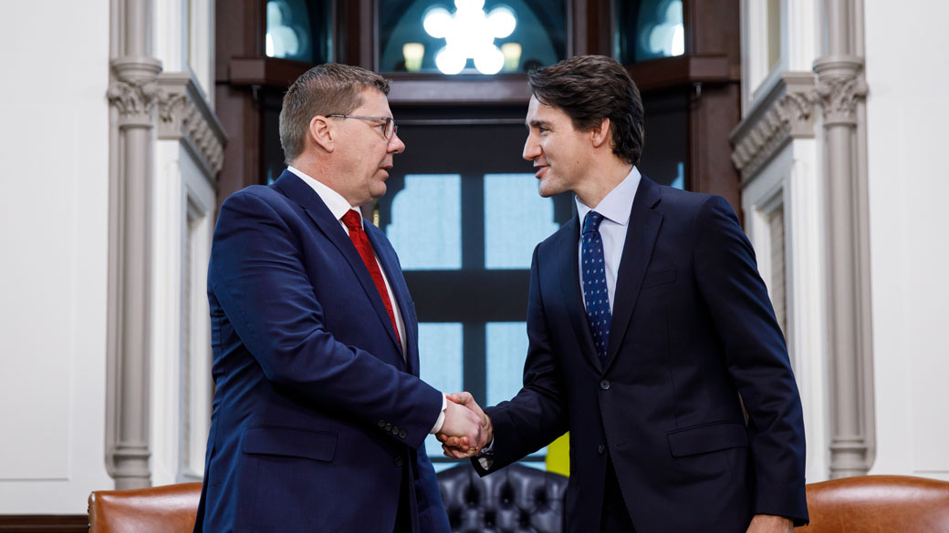 Prime Minister Justin Trudeau meets with Saskatchewan Premier Scott Moe