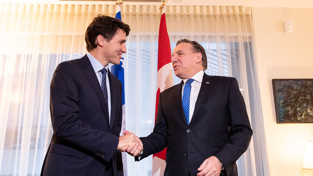 Le PM Trudeau rencontre le premier ministre du Québec François Legault
