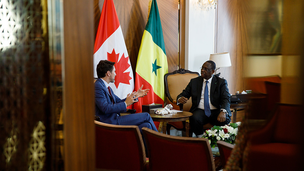 Prime Minister Justin Trudeau meets with President of Senegal Macky Sall