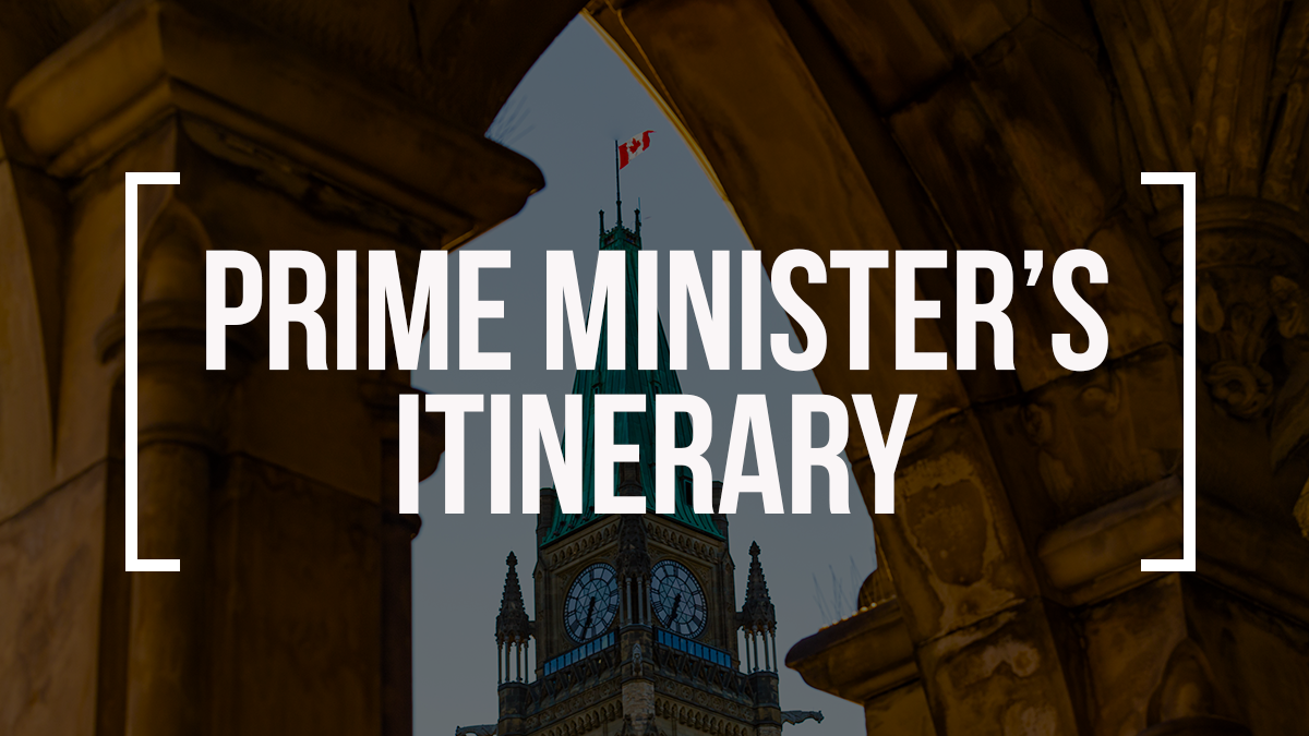 Prime Minister's itinerary for Monday, April 12, 2021 ...