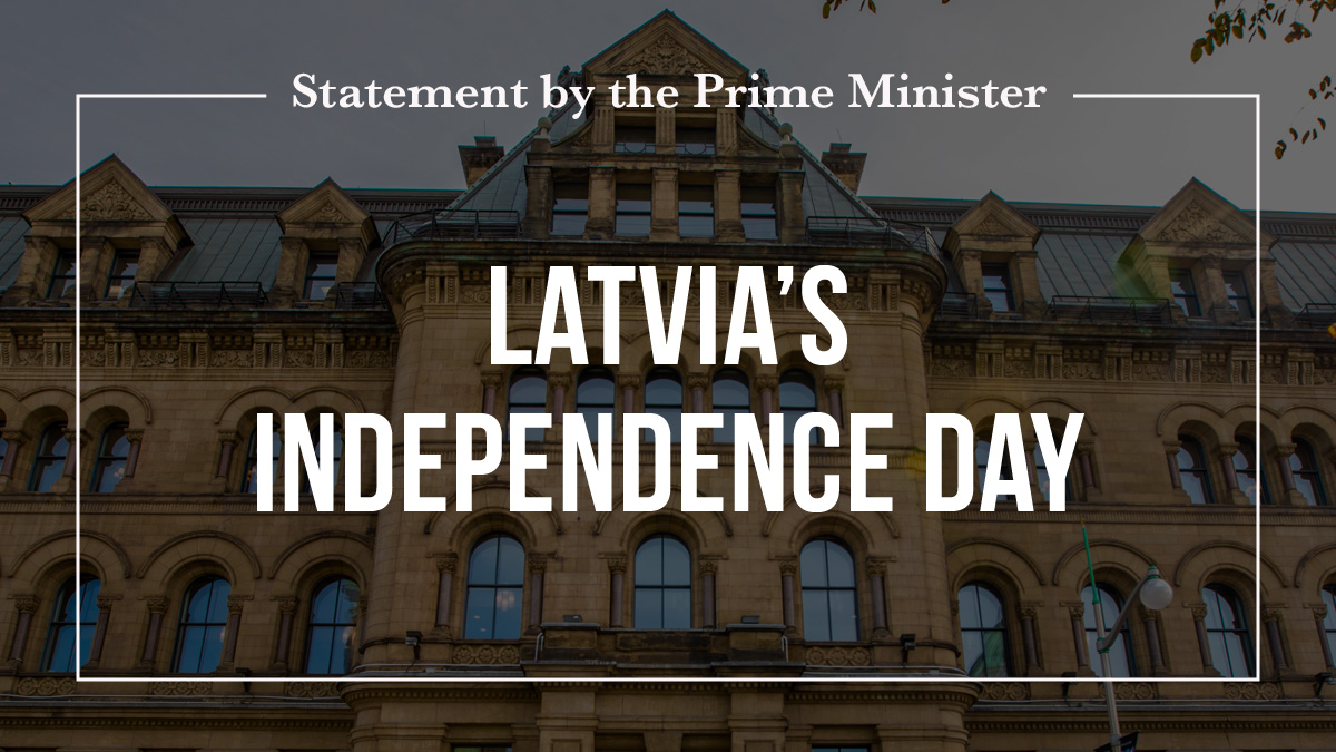 Ministru prezidenta paziņojums par godu Latvijas Neatkarības atjaunošanas dienai