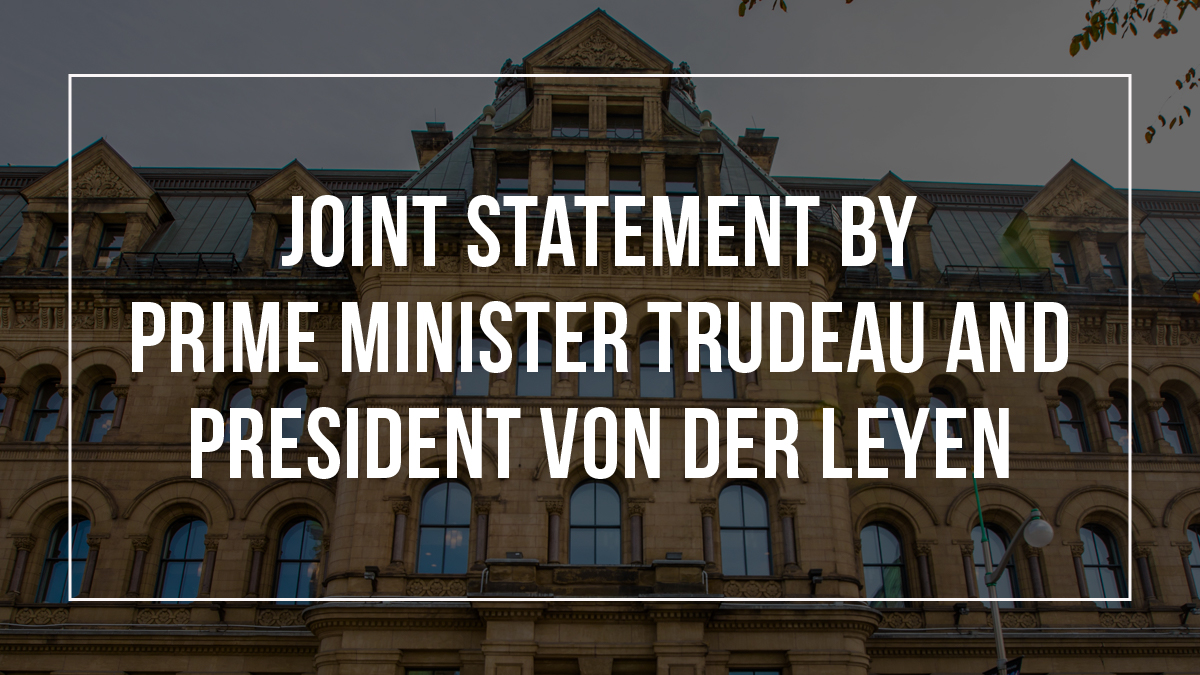 Photo of Spoločné vyhlásenie premiéra Trudeaua a prezidenta Van der Leyena