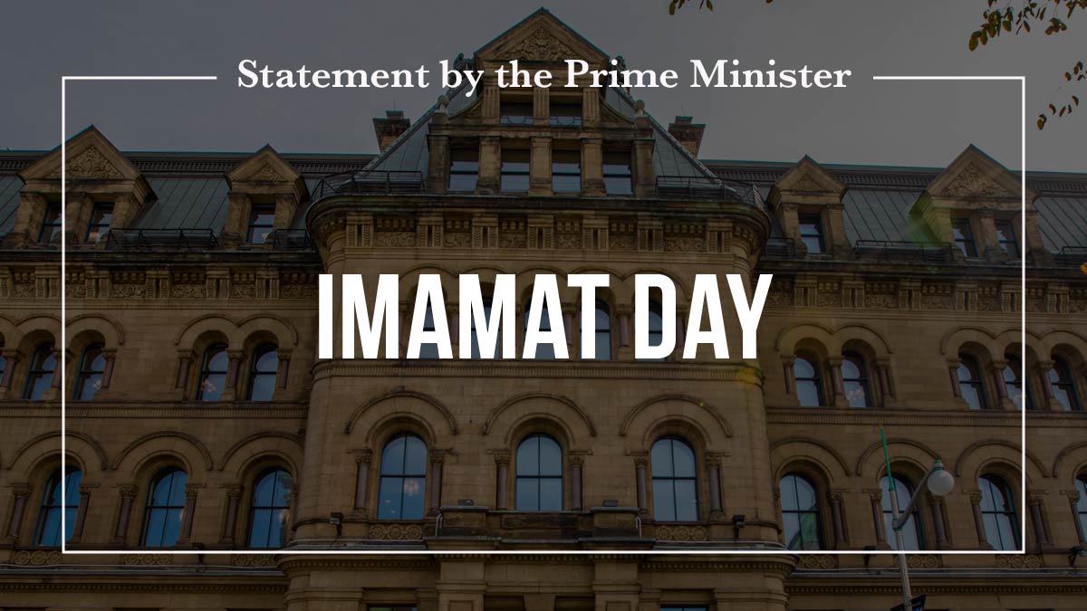 Statement by the Prime Minister on Imamat Day Prime Minister of Canada