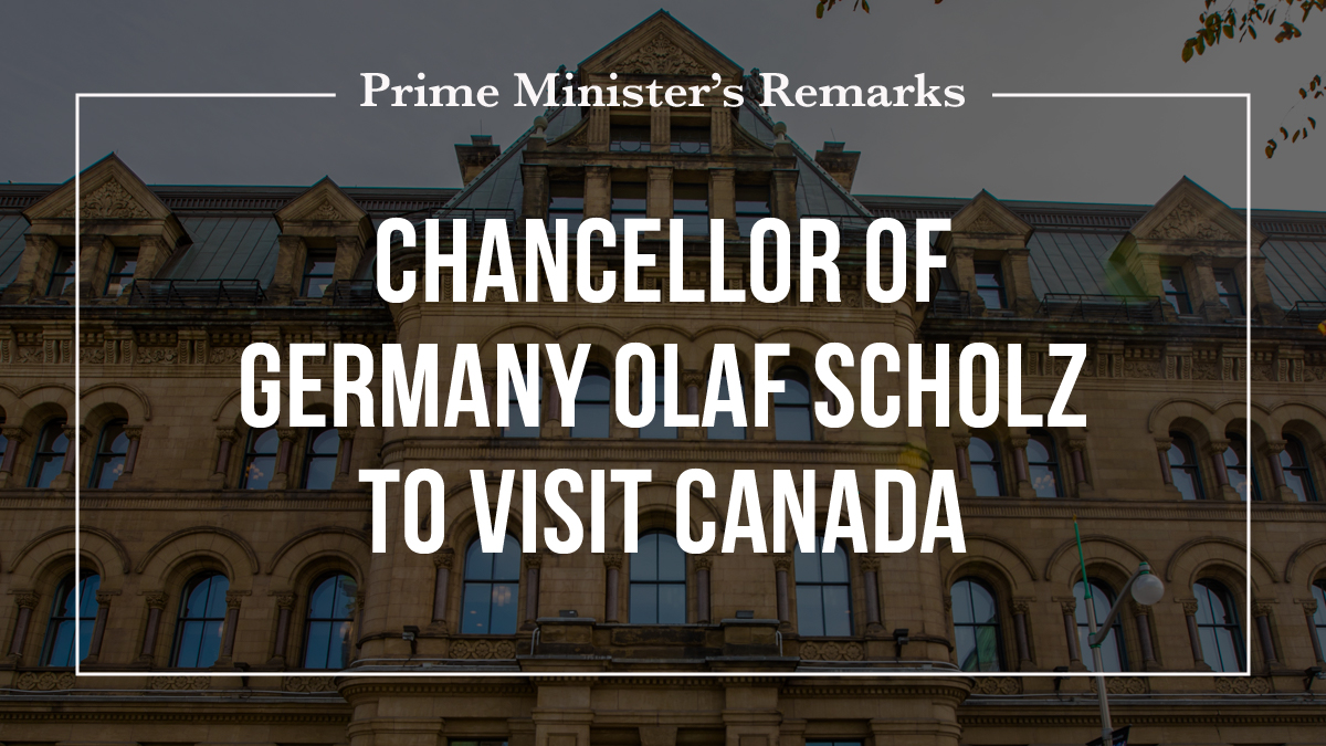 Vokietijos kancleris Olafas Schulzas lankosi Kanadoje