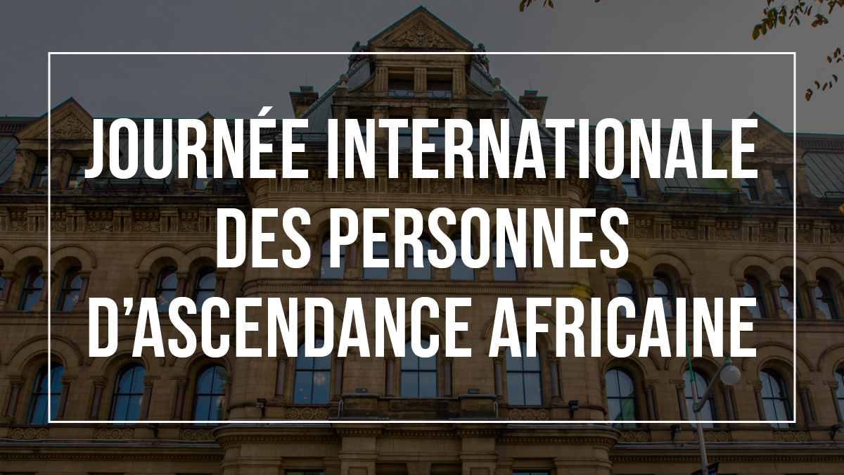 Statement by the Prime Minister on the International Day of People of African Descent