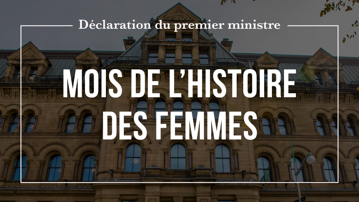 Statement by the Prime Minister on Women’s History Month