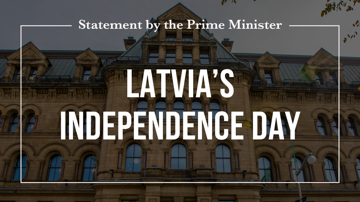 Ministru prezidenta paziņojums par godu Latvijas Neatkarības atjaunošanas dienai