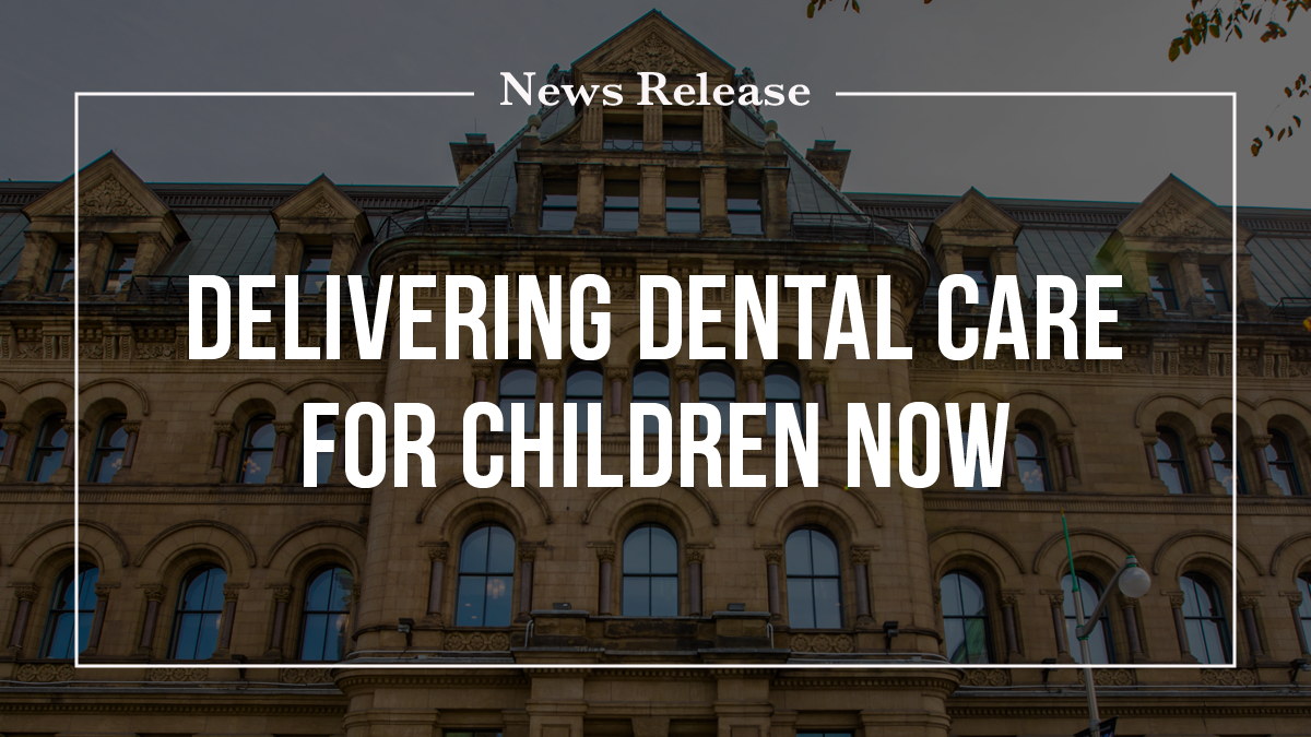 Delivering dental care for children now
