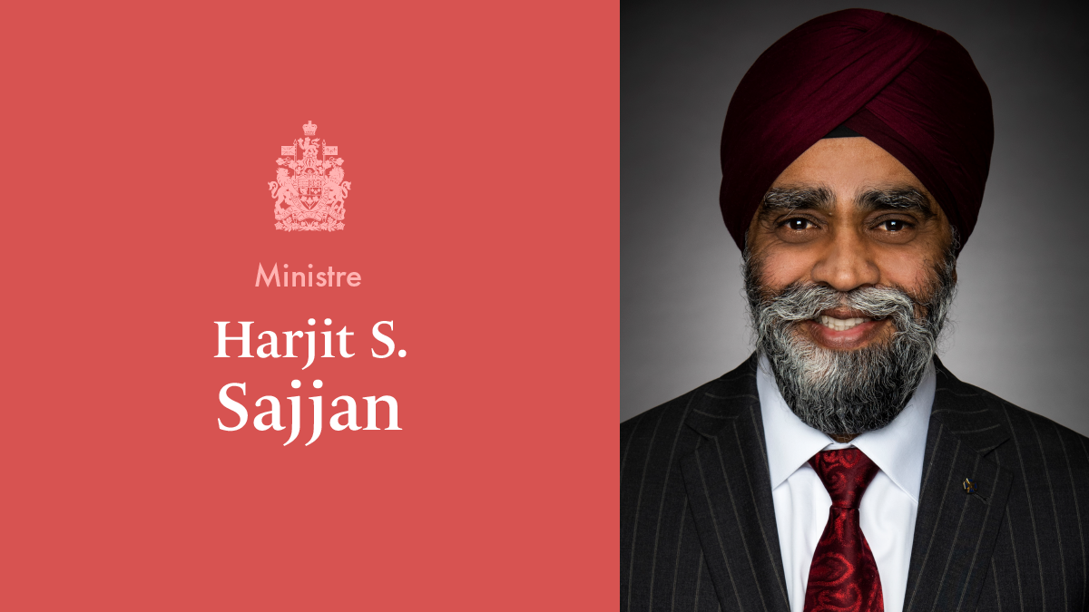 Lhonorable Harjit S Sajjan Premier Ministre Du Canada