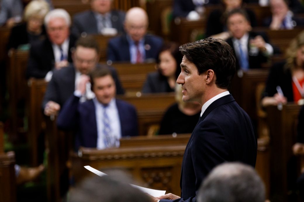 Prime Minister Justin Trudeau delivers a statement in the House of ...