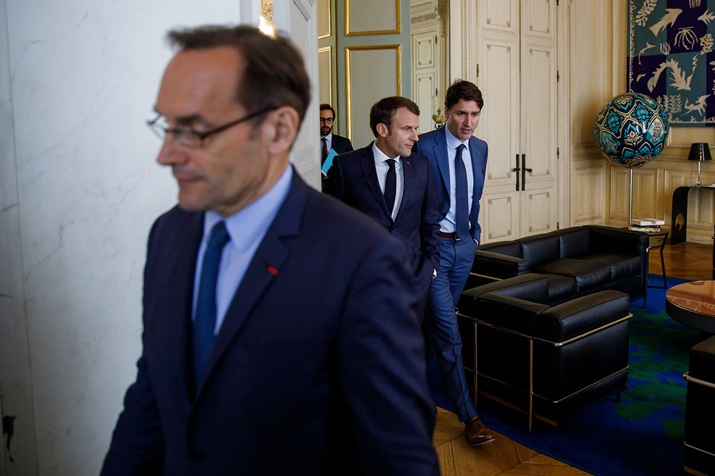 Prime Minister Justin Trudeau meets with the President of France ...