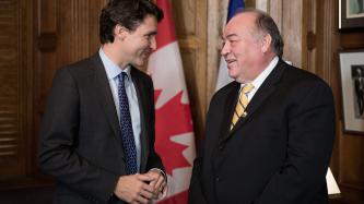 Photo number 1 from the photo gallery Prime Minister Justin Trudeau meets with the Premier of the Northwest Territories, Bob McLeod