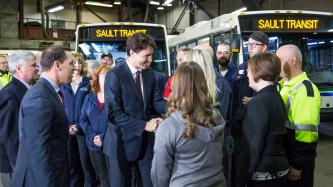 Photo number 2 from the photo gallery Prime Minister Justin Trudeau announces investments in transit in Sault Ste. Marie