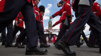 Photo number 2 from the photo gallery Prime Minister Justin Trudeau and Mrs. Grégoire Trudeau attend the Canada Day Noon Show on Parliament Hill