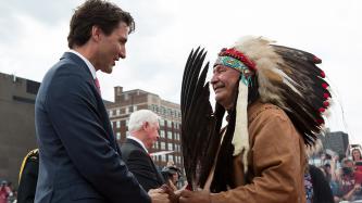 Photo number 7 from the photo gallery Prime Minister Justin Trudeau and Mrs. Grégoire Trudeau attend the Canada Day Noon Show on Parliament Hill