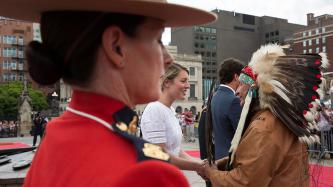 Photo number 9 from the photo gallery Prime Minister Justin Trudeau and Mrs. Grégoire Trudeau attend the Canada Day Noon Show on Parliament Hill