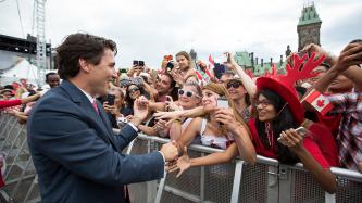 Photo number 12 from the photo gallery Prime Minister Justin Trudeau and Mrs. Grégoire Trudeau attend the Canada Day Noon Show on Parliament Hill