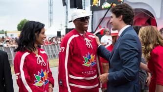 Photo number 21 from the photo gallery Prime Minister Justin Trudeau and Mrs. Grégoire Trudeau attend the Canada Day Noon Show on Parliament Hill