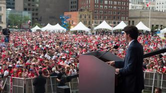 Photo number 25 from the photo gallery Prime Minister Justin Trudeau and Mrs. Grégoire Trudeau attend the Canada Day Noon Show on Parliament Hill