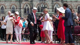 Photo number 30 from the photo gallery Prime Minister Justin Trudeau and Mrs. Grégoire Trudeau attend the Canada Day Noon Show on Parliament Hill