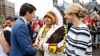 Photo number 12 from the photo gallery Prime Minister Justin Trudeau, Sophie Grégoire Trudeau, and their children take part in Canada Day celebrations on Parliament Hill