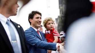 Photo number 21 from the photo gallery Prime Minister Justin Trudeau, Sophie Grégoire Trudeau, and their children take part in Canada Day celebrations on Parliament Hill