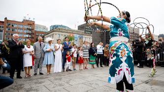 Photo numéro 9 de la galerie de photos Le premier ministre Justin Trudeau, Sophie Grégoire Trudeau et leurs enfants assistent aux célébrations de la Fête du Canada, sur la Colline du Parlement