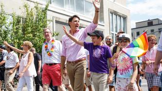 Photo number 1 from the photo gallery Prime Minister Justin Trudeau participates in the Ottawa Pride Parade