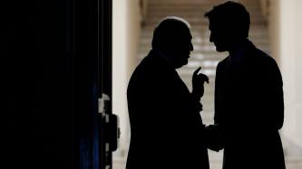 The silhouettes of PM Trudeau and President Sarkissian